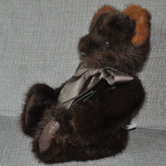 2003 Handcrafted Original by DiDesigns Jointed Real Fur Teddy Bear  17" tall - Picture 2 of 9